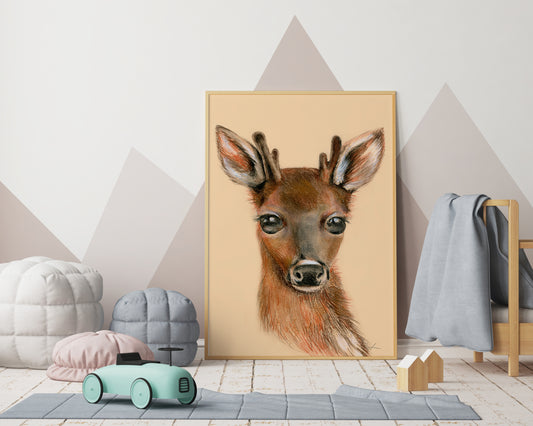 Children Art Print Deer| Pitt Pastel