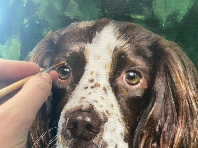 Pet portrait on canvas