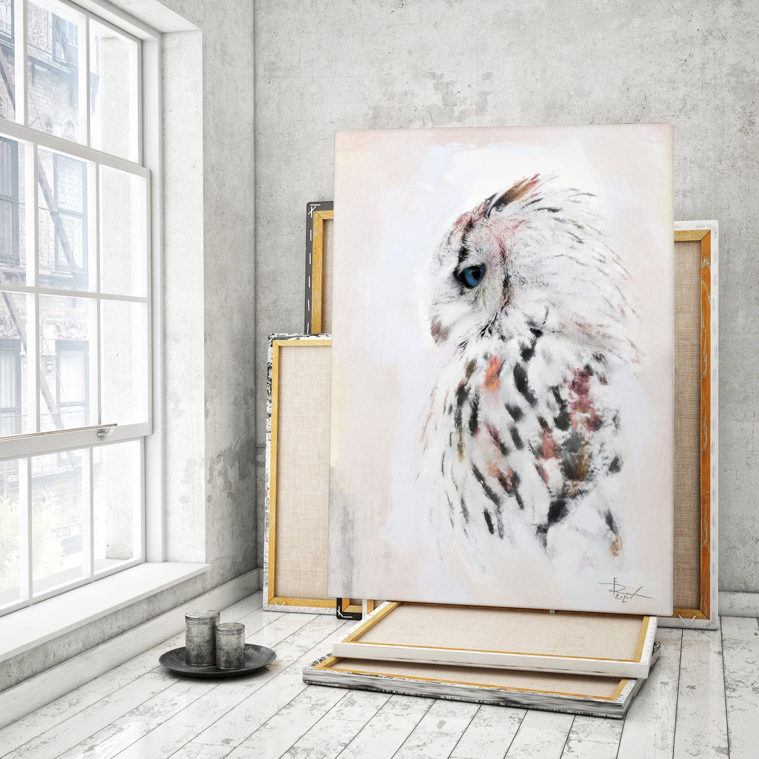 owl canvas wall art