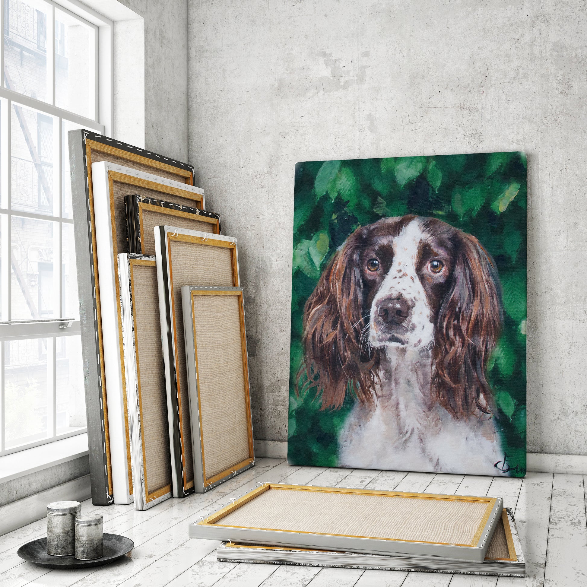 pet portrait on canvas