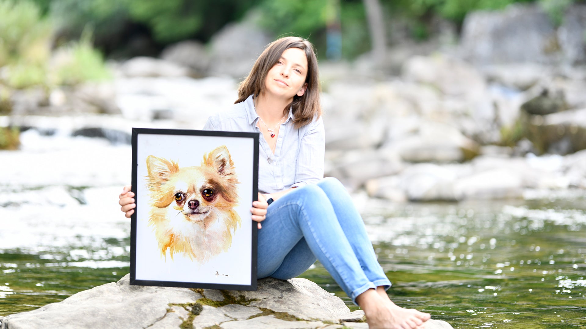 watercolor pet portrait